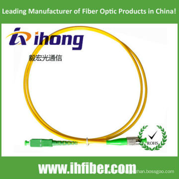 Fibre optique FC / APC-SC / APC cordon de raccordement monomode simplex câble jaune 3m